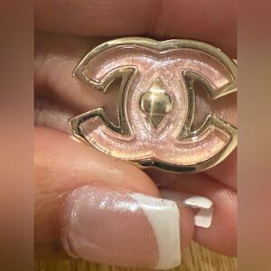 CHANEL Gold and Pink earrings